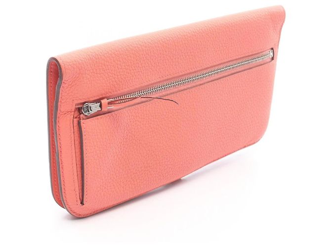 Cartera bi-fold Hermès Dogon Long Rose Candy Rosa - vista 2