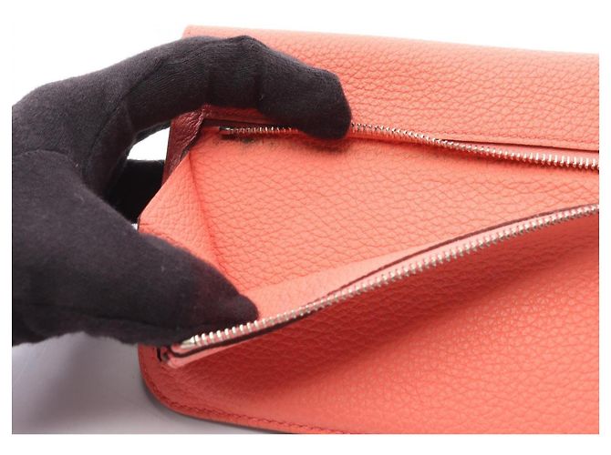 Cartera bi-fold Hermès Dogon Long Rose Candy Rosa - vista 7