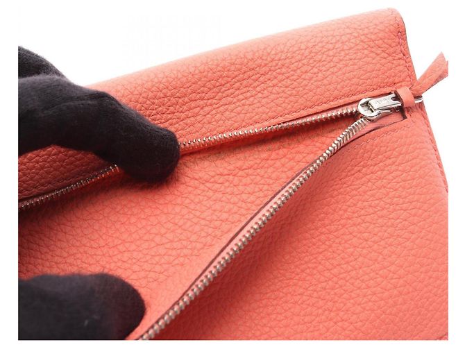 Cartera bi-fold Hermès Dogon Long Rose Candy Rosa - vista 8