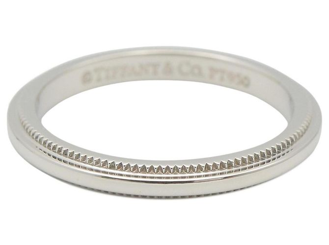 Milgrain-Platinring von Tiffany & Co. Silber - Ansicht 2