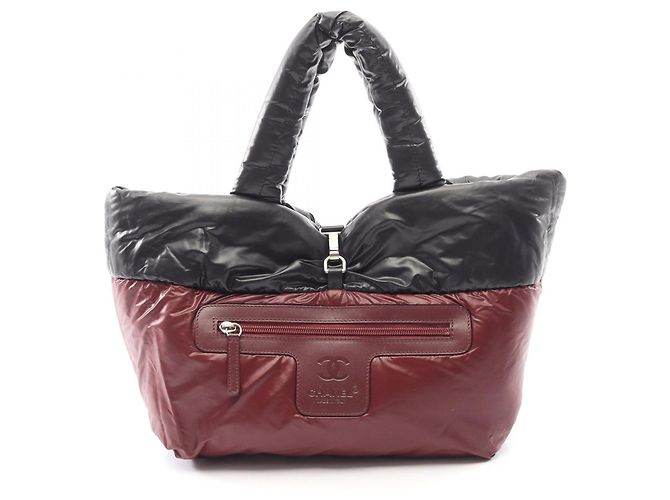 Bolsa tote reversível pequena Coco Cocoon da Chanel Preto Bordeaux - vista 6