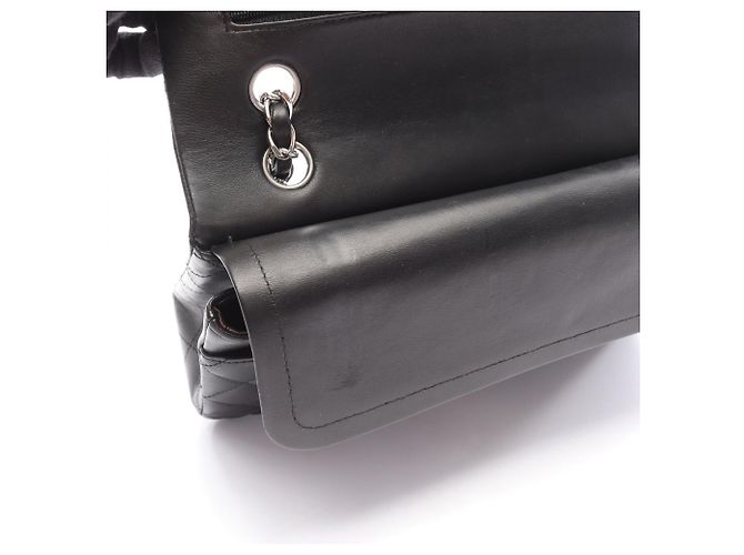 Borsa a Spalla Chanel Matelassé Double Flap Nero - vista 9