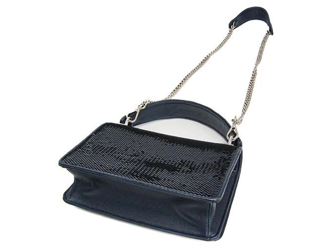 Borsa a Spalla Miu Miu Chain 5BH107 Blu - vista 3