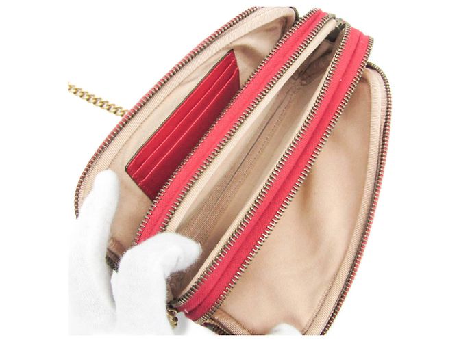 Gucci GG Marmont Women's Leather Shoulder Bag Red - view 3
