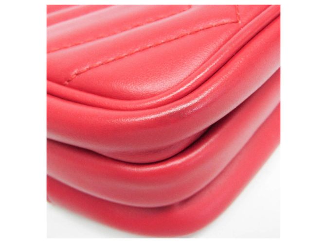 Gucci GG Marmont Women's Leather Shoulder Bag Red - view 4