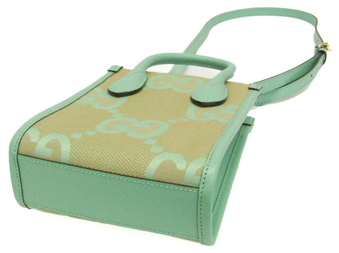 Borsa Gucci Jumbo GG 671623 Beige Verde chiaro - vista 2