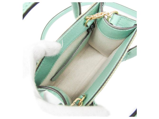 Borsa Gucci Jumbo GG 671623 Beige Verde chiaro - vista 3