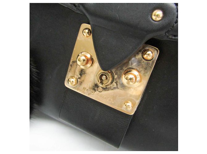 Borsa Louis Vuitton Cuir Orfevre Neo Speedy PM Nero - vista 10