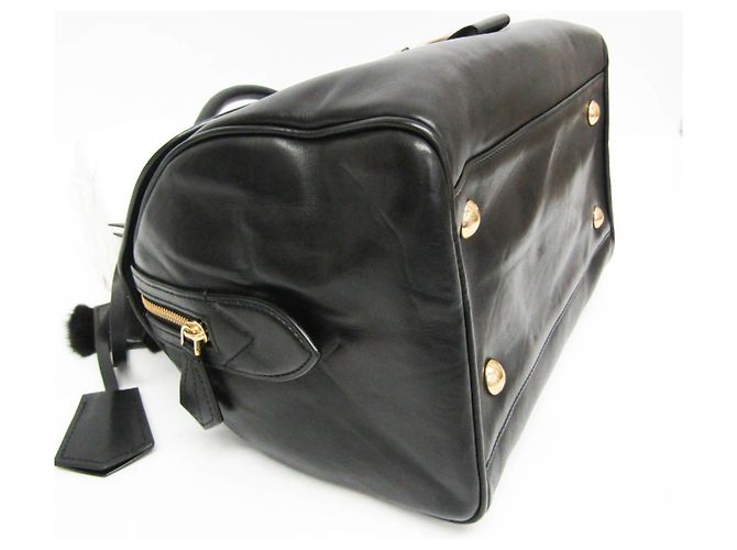 Borsa Louis Vuitton Cuir Orfevre Neo Speedy PM Nero - vista 5