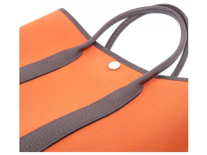 Borsa Hermès Garden Party Verso Arancione - vista 4