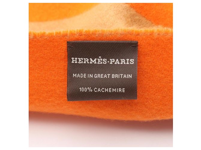 Sciarpa in cashmere Grand Mall di Hermès Beige Arancione - vista 3
