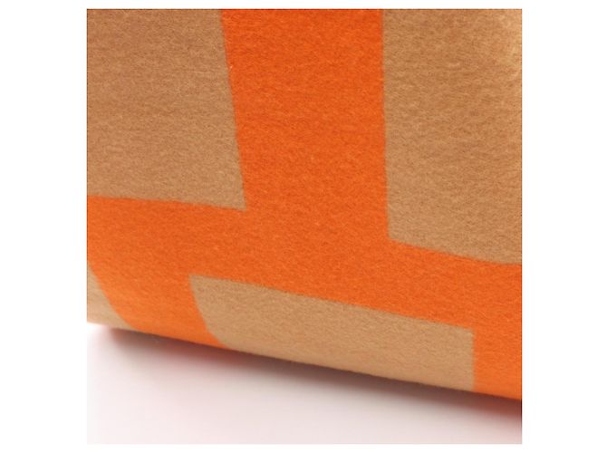 Sciarpa in cashmere Grand Mall di Hermès Beige Arancione - vista 7
