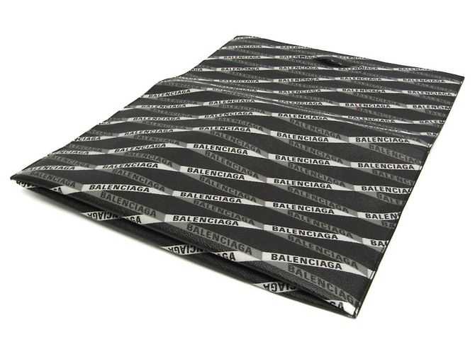 Everyday Clutch in pelle con stampa Balenciaga Marrone Nero - vista 13