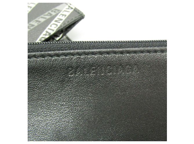 Everyday Clutch in pelle con stampa Balenciaga Marrone Nero - vista 15