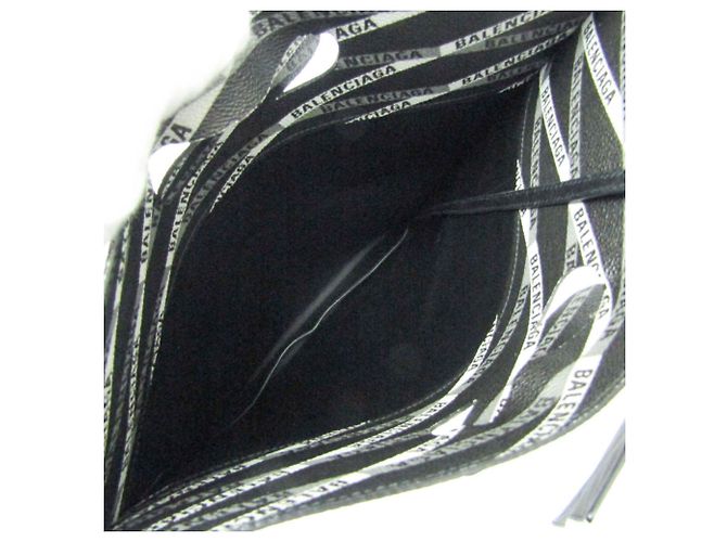 Everyday Clutch in pelle con stampa Balenciaga Marrone Nero - vista 4
