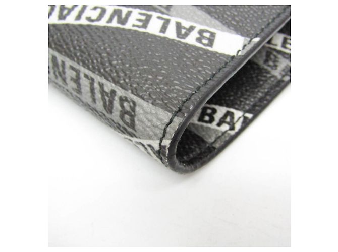Everyday Clutch in pelle con stampa Balenciaga Marrone Nero - vista 7