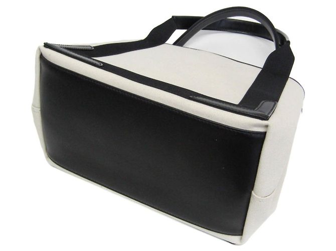 Borsa a mano Cabas S da donna Balenciaga in blu navy Nero Bianco sporco - vista 3