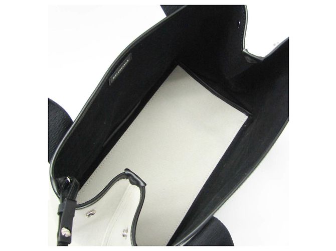 Borsa a mano Cabas S da donna Balenciaga in blu navy Nero Bianco sporco - vista 4