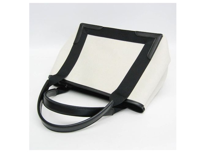 Borsa a mano Cabas S da donna Balenciaga in blu navy Nero Bianco sporco - vista 9