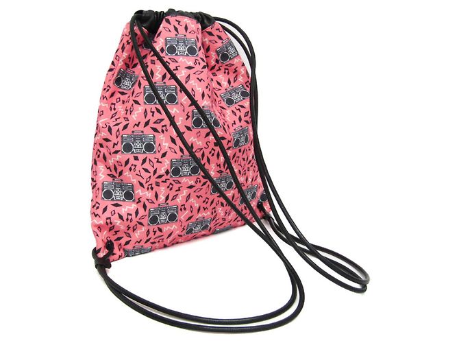 Teddy Drawstring Bag von Saint Laurent 553919 Schwarz Pink - Ansicht 2
