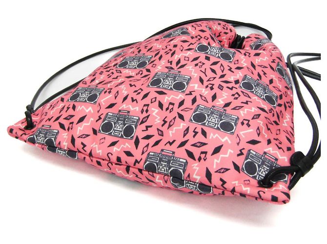 Teddy Drawstring Bag von Saint Laurent 553919 Schwarz Pink - Ansicht 4