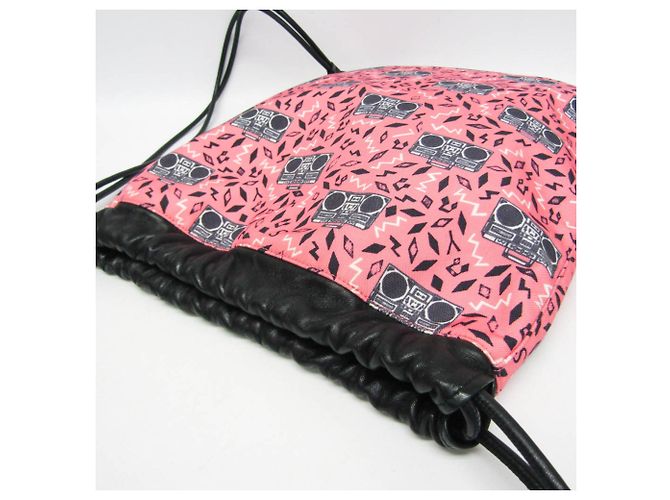 Teddy Drawstring Bag von Saint Laurent 553919 Schwarz Pink - Ansicht 7