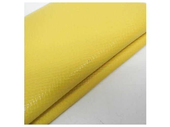 Tarjetero Calvi Duo de cuero Epsom de Hermès en amarillo - vista 9