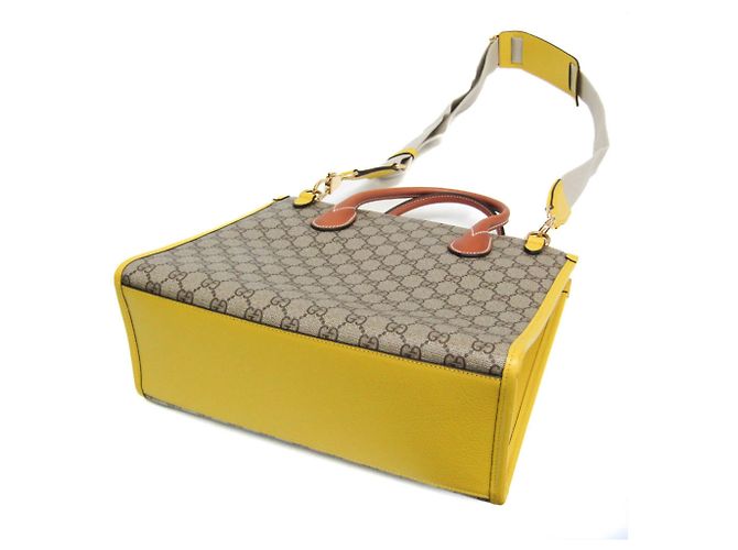 Borsa a spalla in pelle GG Supreme per donna di Gucci Rosa Beige Giallo - vista 2