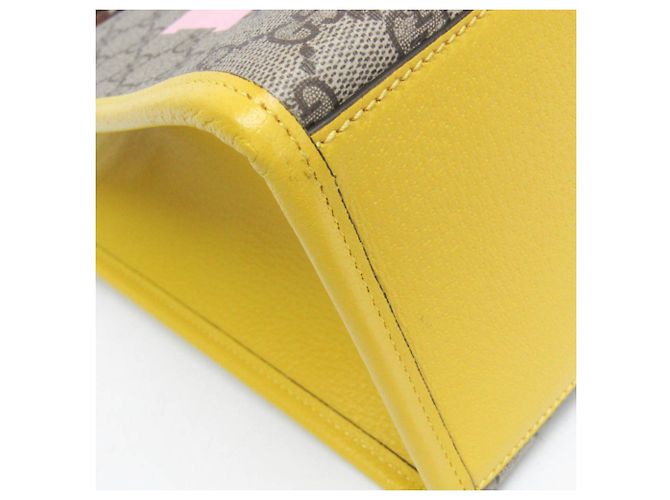 Borsa a spalla in pelle GG Supreme per donna di Gucci Rosa Beige Giallo - vista 5