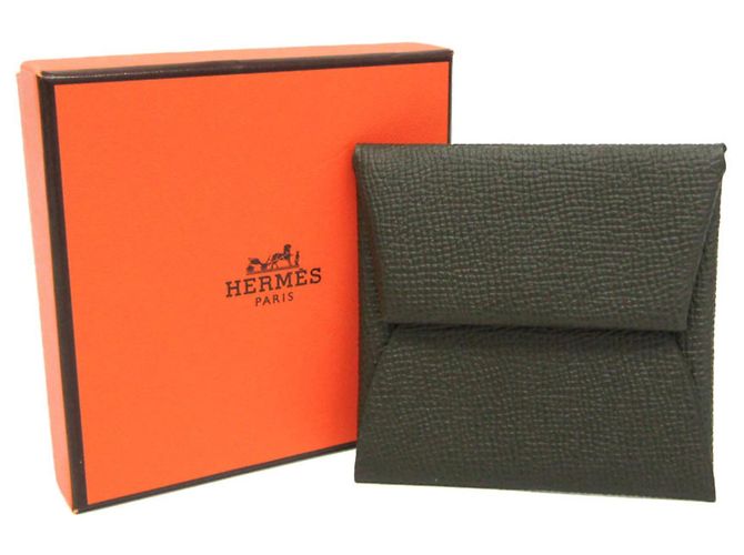 Monedero Bastia de Hermès en caqui oscuro - vista 2
