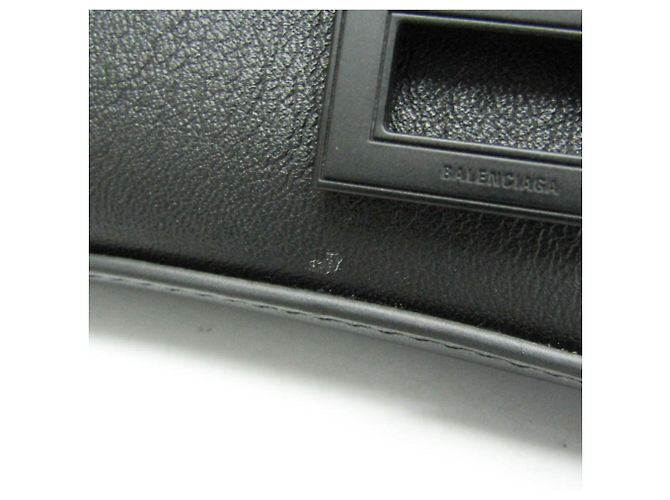Borsa a spalla in pelle Balenciaga Downtown Medium Nero - vista 6