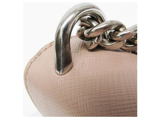 Borsa a Spalla Prada Saffiano Chain 1BD144 Beige - vista 10
