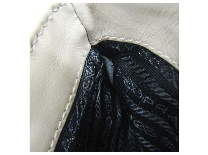 Borsa a Spalla Prada Saffiano Chain 1BD144 Beige - vista 16