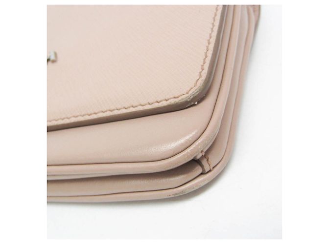 Borsa a Spalla Prada Saffiano Chain 1BD144 Beige - vista 6