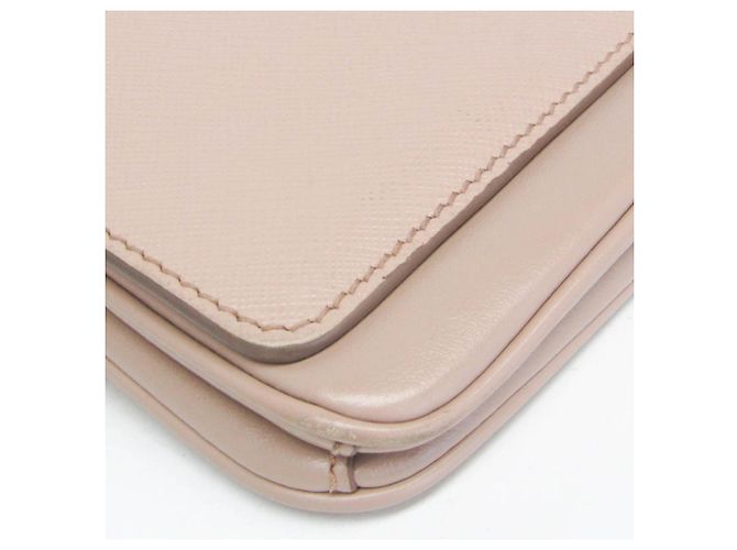 Borsa a Spalla Prada Saffiano Chain 1BD144 Beige - vista 7