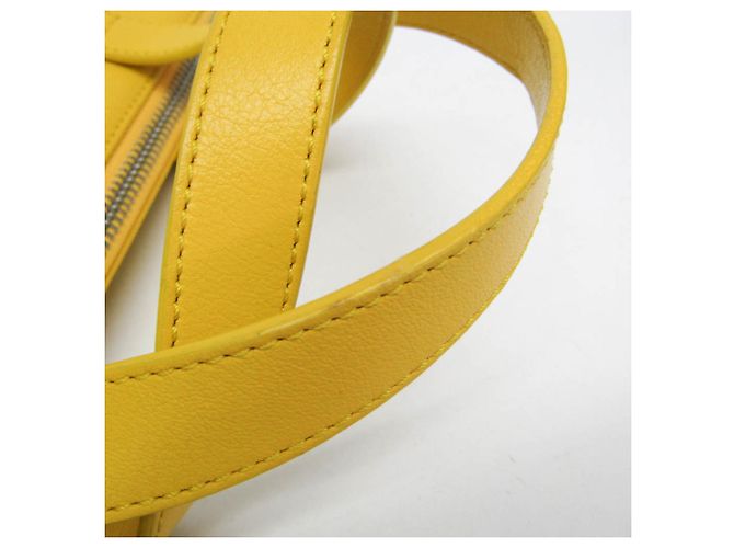 Sac de bureau Loewe Anagram en cuir jaune - vue 14