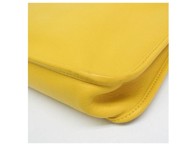 Sac de bureau Loewe Anagram en cuir jaune - vue 5