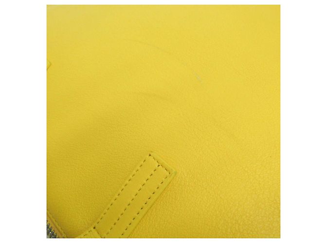 Sac de bureau Loewe Anagram en cuir jaune - vue 8