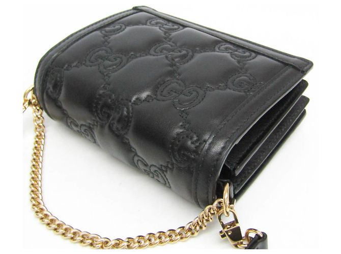 Borsa a Spalla Mini GG Matelassé Gucci Nero - vista 6