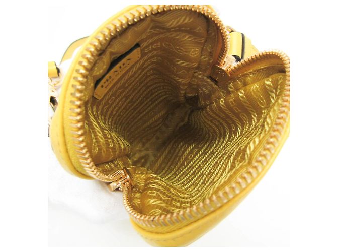 Pochette a Spalla Piccola Prada PELLETTERIA 9Y21OM Giallo - vista 3
