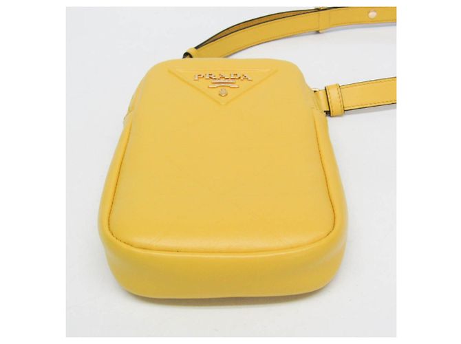 Pochette a Spalla Piccola Prada PELLETTERIA 9Y21OM Giallo - vista 5