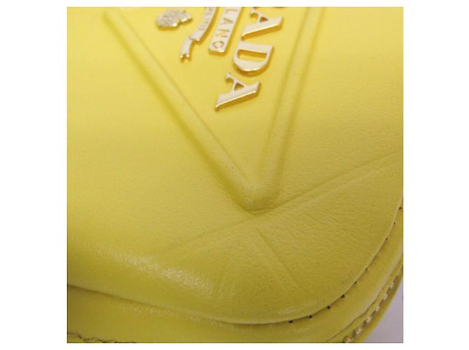 Pochette a Spalla Piccola Prada PELLETTERIA 9Y21OM Giallo - vista 6