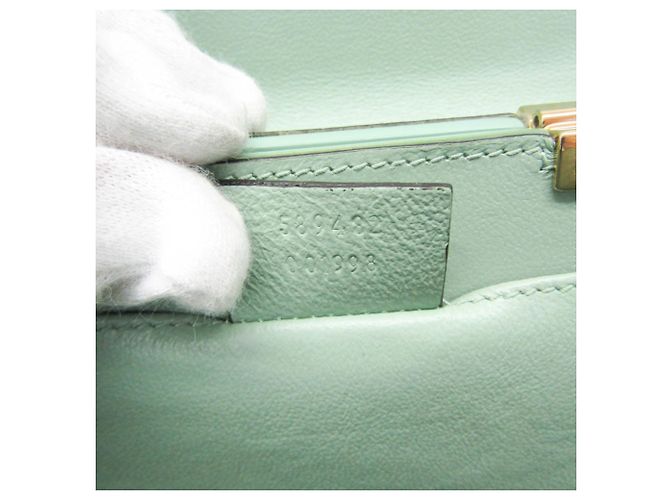 Borsa a mano mini in acrilico Gucci Sylvie 1969 Verde chiaro - vista 19