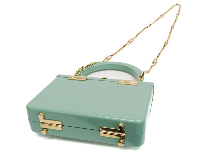 Borsa a mano mini in acrilico Gucci Sylvie 1969 Verde chiaro - vista 2