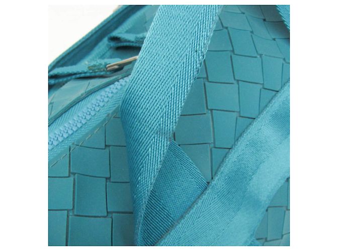 Borsa a spalla e tote in gomma per uomo Bottega Veneta Intrecciato BUFFER Blu - vista 11