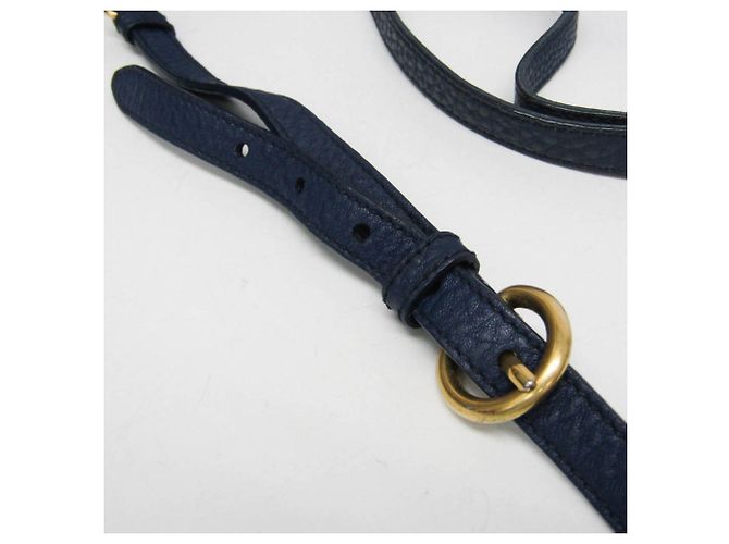 Damentasche aus Leder Miu Miu Marineblau - Ansicht 12