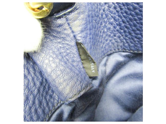 Damentasche aus Leder Miu Miu Marineblau - Ansicht 18