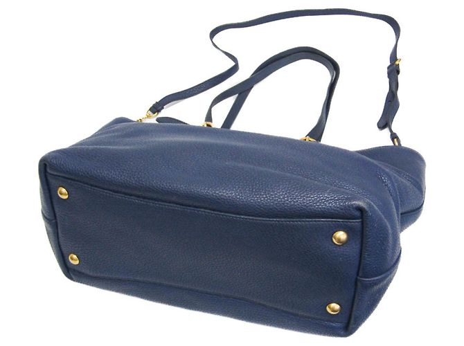 Damentasche aus Leder Miu Miu Marineblau - Ansicht 2