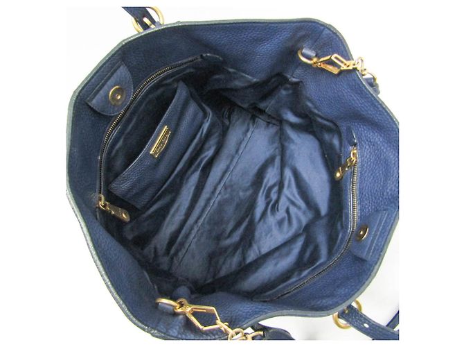 Damentasche aus Leder Miu Miu Marineblau - Ansicht 3