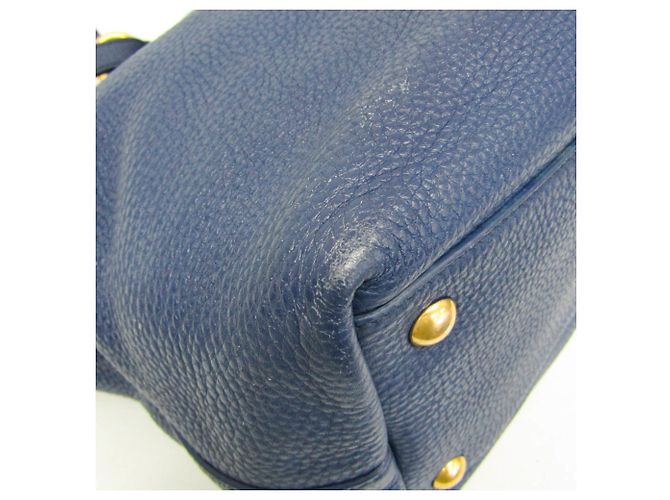 Damentasche aus Leder Miu Miu Marineblau - Ansicht 4